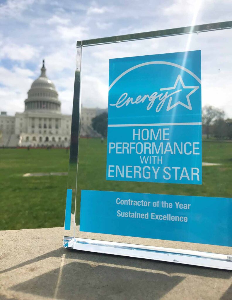 energy star award with capital on background